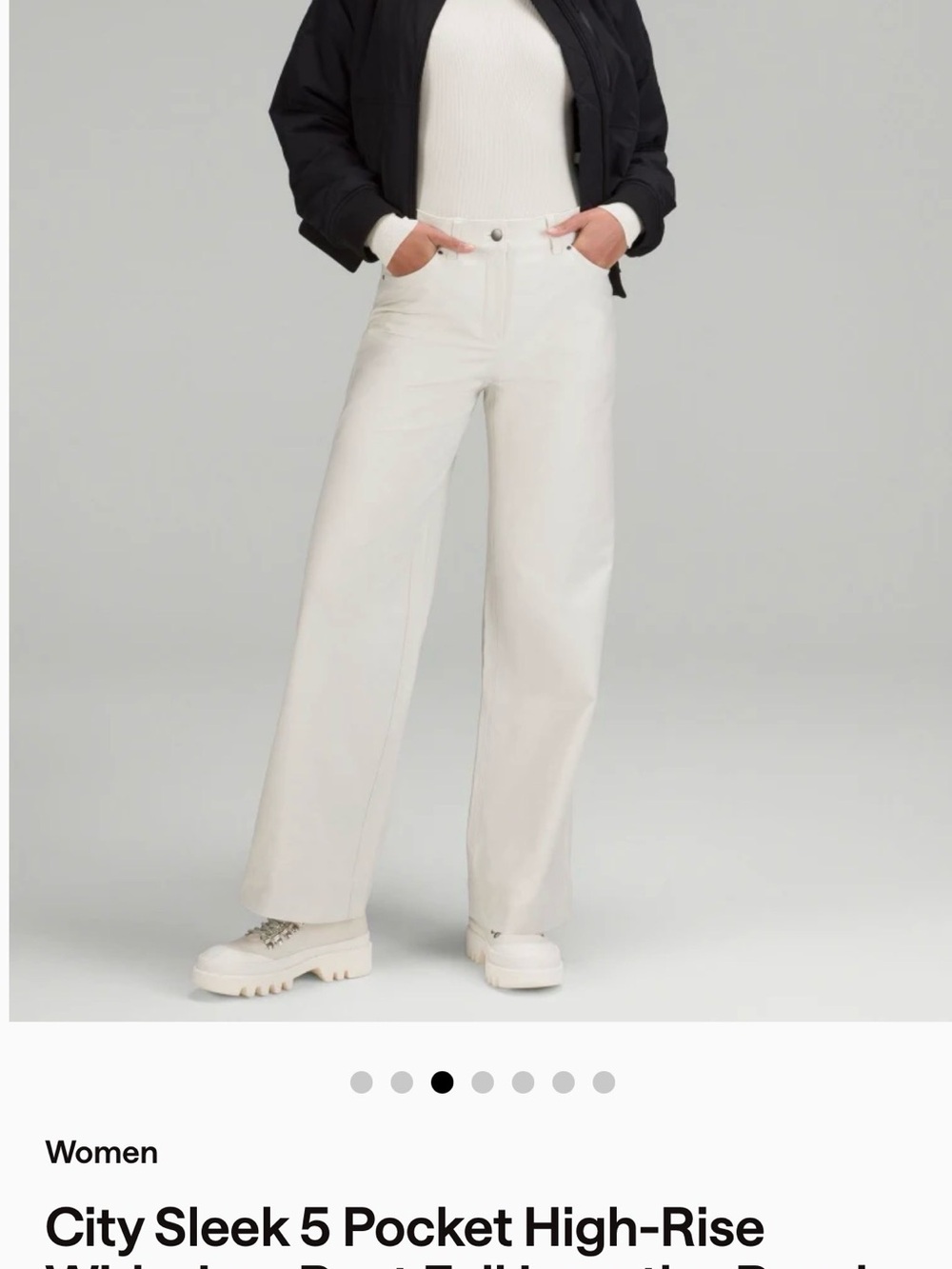 lululemon athletica Wide-Leg High-Rise Pants - White